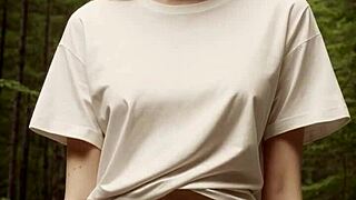 Girls In Their Underwear Hanging Out At Cabin In The Woods