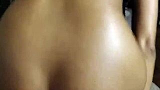 husband couldn't hold back and made his hairy wife sit 😏