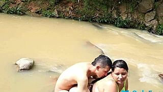 Sex on the beach turns public with doggystyle fucking, big tits, and monster cock under the sun.