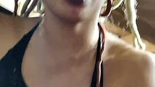 husband couldn't hold back and made his hairy wife sit 😏