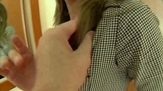 Anastasiya Licks Her Pink Pussy Lips To Get You Hard Enough To Fuck Her Ass.