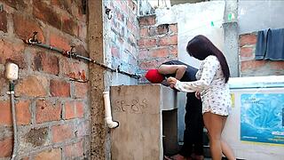 neighbor's pink pussy visible under nightgown 😏