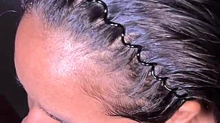 Amateur couple eats dessert before dinner