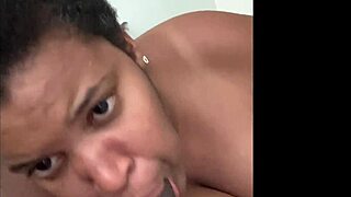 Fat Ebony Neighbor Loses Wrestling Match To Big Cock