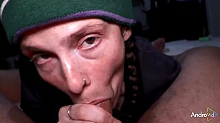 Smoker chick begs for smoke with oral plea
