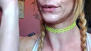 Can You Handle Vanessa Hastings' Messy Spit Face Dildo Deepthroat Action?