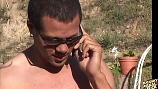 A threesome soon escalates into a fivesome for this lucky blonde, hardcore orgasm facial