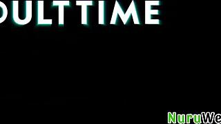 andi avalon renews with nuru massage from busty blonde