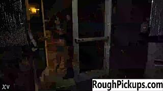bitch gets humiliated in public outdoor pickup, feeling the shame