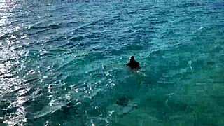 Monika Fox halts tour bus for nude sea swim