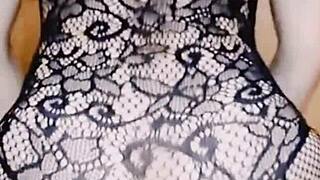 the milf strips and masturbates before taking a big cock in her tight holes