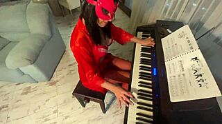 Is MilfyCalla's Maid Adventure with Piano Teacher's Huge Cock Cum-Covered?