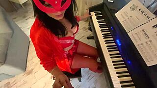 Is MilfyCalla's Maid Adventure with Piano Teacher's Huge Cock Cum-Covered?