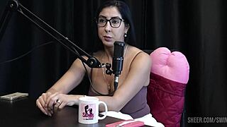 Busty Stepmom With Big Tits And Ass Gets Blowjob From Brunette MILF Pornstar POV!