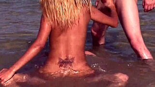 Brazilian Barbie Banks Enjoys Double Penetration in Water