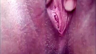 Hey, she's masturbating against her clitoris so intensely