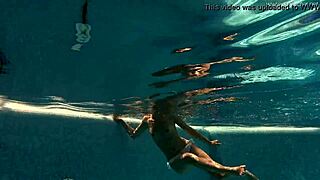 Petite Teen Irina Shows Tight Pussy Underwater!