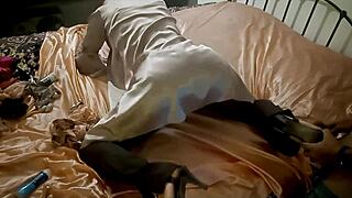 Blonde amateur in corset gets doggystyle fuck