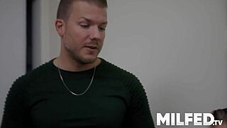 busty stepmom rubbing my dick, can she seduce me?