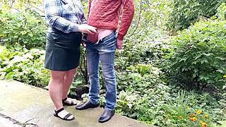 Gorgeous Mature Woman Takes My Warm Cum in a Suggestive Outdoor Encounter