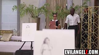 kinky painter works with huge bbc and petite teens