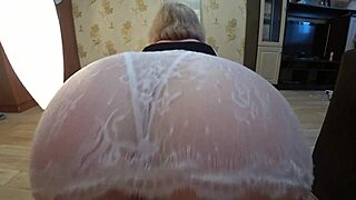 Mature Lesbian Poses and Fucks Milf in Cowgirl Style