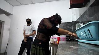 What's the neighbor doing masturbating while looking at my curvy big ass like a degenerate?