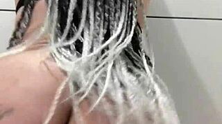 Curvy Latina Shows Off In The Shower!