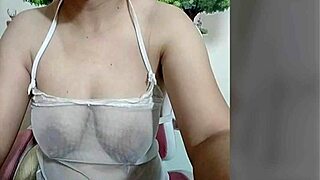 juliana japa, all hairy and stuff, touches her swollen nipples in a casual way