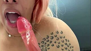 Coach me on how to throat properly, with close-ups of this horny MILF sucking