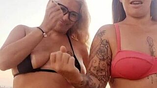 Friend whispers, 'Want to lose your virginity to us on the beach?'