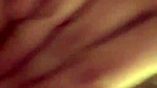 petite girlfriend plays hairy pussy for money