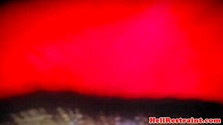 is this flogged babe ready to be bound and toyed by the maledom? kinky bdsm action.