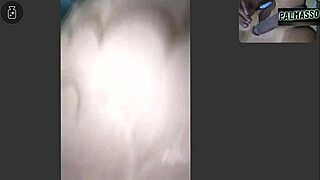 Horny woman exposes hairy pussy on video call for masturbation