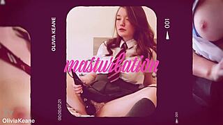 british 18 year old in lingerie gives posh blowjob and drinks cum