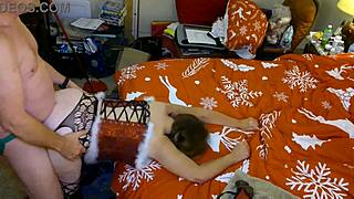 Granny Carmen Claus in Christmas costume