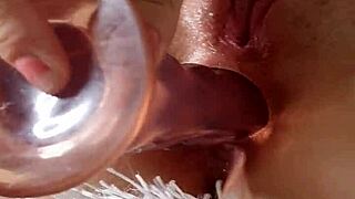 fucking my ass with multiple different dildos