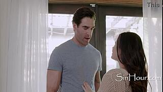 trusty and handsome plumber fixes leaking pipes