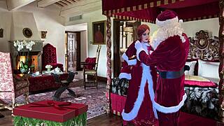 Granny Carmen Claus in Christmas costume