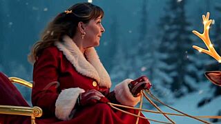 Granny Carmen Claus in Christmas costume