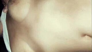 skinny mature wife and her husband filming beautiful close up pussy action in their amateur couple video.