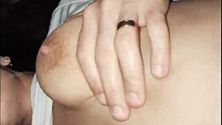 skinny mature wife and her husband filming beautiful close up pussy action in their amateur couple video.