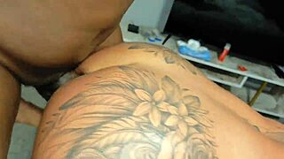 Petite dark skinned slut opened up on table