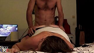 1809 - HD COMPILATION - FRENCH AMATEUR SLUT IN LEATHER PANTS SATIN DRESS SATIN PANTIES HEELS DOGGY STYLE BLOWJOB RIMMING