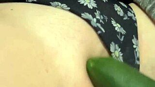 milf uses cucumber for huge squirt