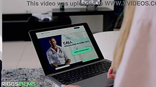 Doctor fucks his big titted patient with deepthroat and cumshot facial