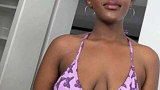 real busty black milf surprised at casting?