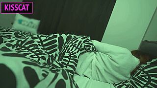 taboo fantasy turns real step mom helps step son in bed with hand but fills pussy with cum?