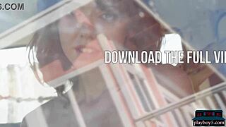 big natural tits and perfect ass latina playboy model azura grace strips