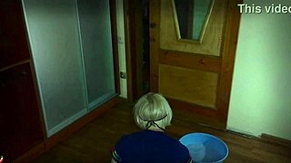 Mrs. Lazinski portrays a naive mature maid in this amateur couple scene